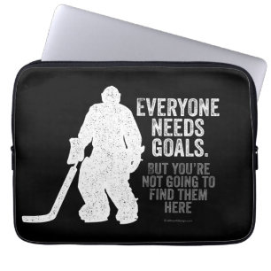 Everyone Needs Goals (Hockey) Laptop Sleeve