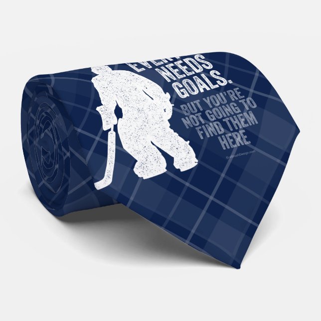 Everyone Needs Goals (Hockey) Tie (Rolled)