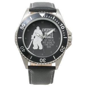 Everyone Needs Goals (Hockey) Wristwatch