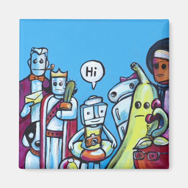 Everyone says "Hi" Magnet (Front)