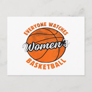Everyone Watches Women's Sports Classic Holiday Postcard