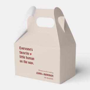 Everyone's favourite little human on baby shower favour box