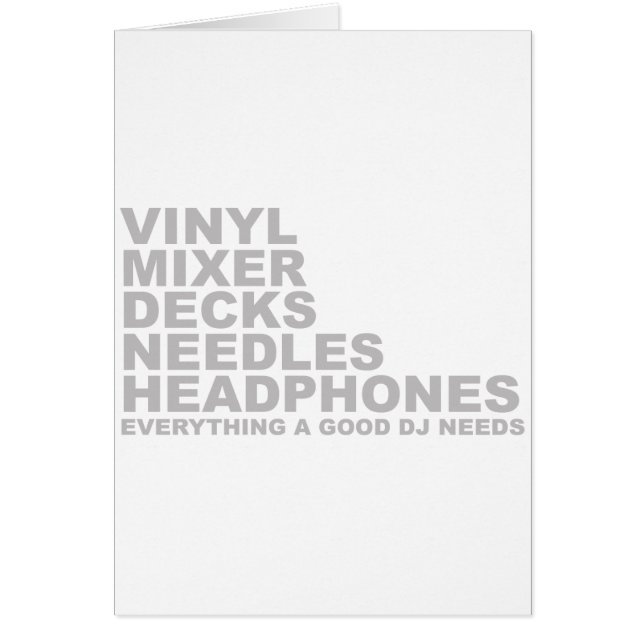 Everything A Good DJ Needs (Front)
