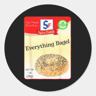 Everything Bagel Condiment Holiday Sce Group Costu Classic Round Sticker