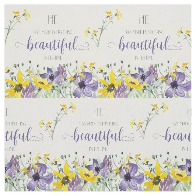 Everything Beautiful - Ecc 3:11 Fabric (Swatch)