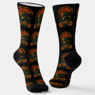 Everything Comes In Waves Retro Socks