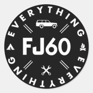 Everything FJ60 Logo Sticker - Black