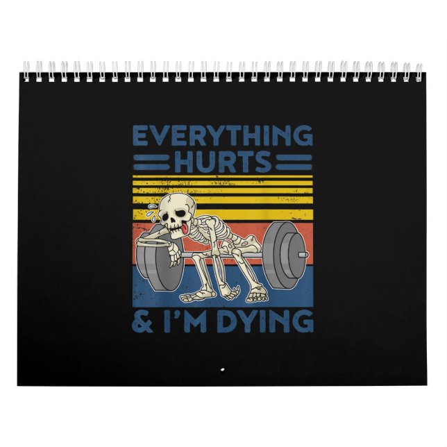 Everything Hurts Weightlifting Ness Gym Gift Calendar (Cover)