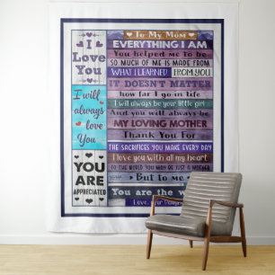 Everything I Am U Helped Me To Be-Daughter To Mum  Tapestry
