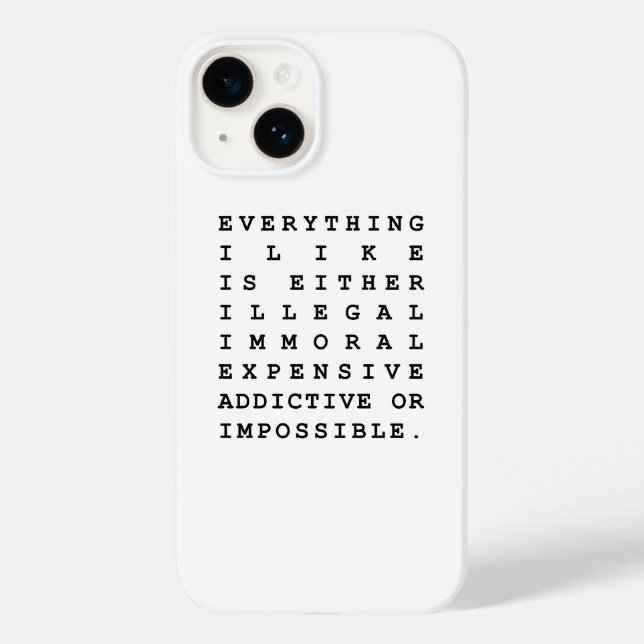 Everything I Like Case-Mate iPhone Case (Back)