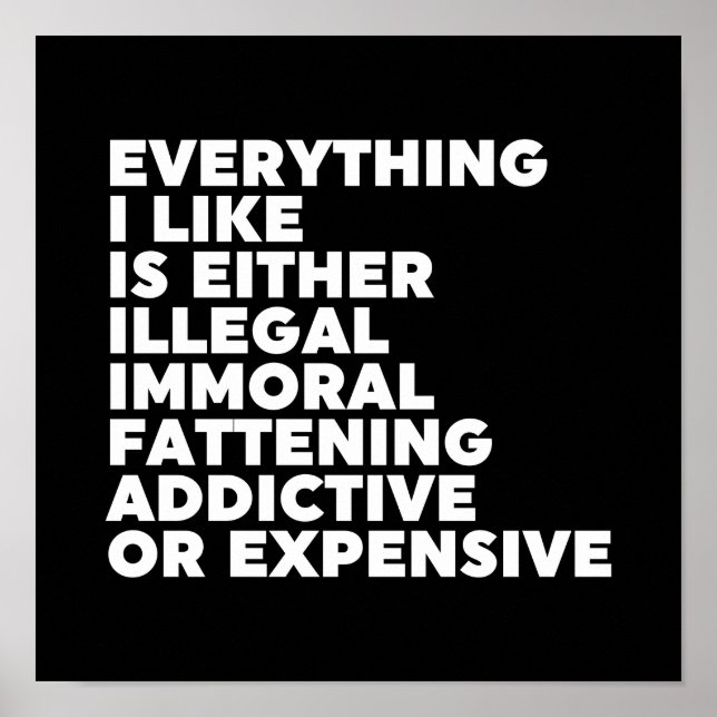 Everything I Like Poster (Front)