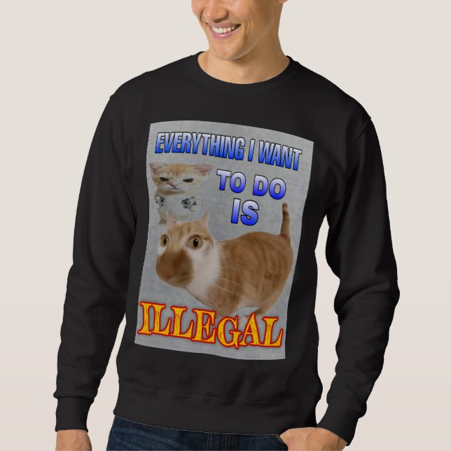 Everything I want to do is illegal Men Sweatshirt (Front)