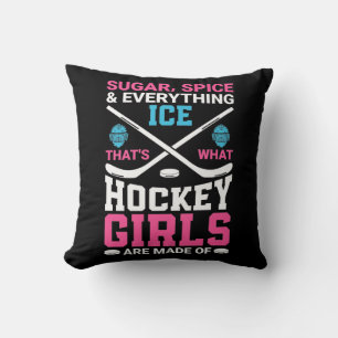 Everything Ice Hockey Girls Cushion