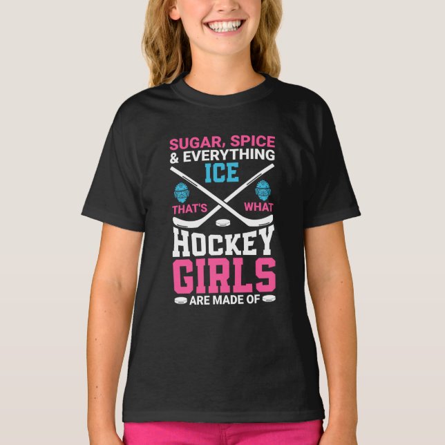Everything Ice Hockey Girls T-Shirt (Front)