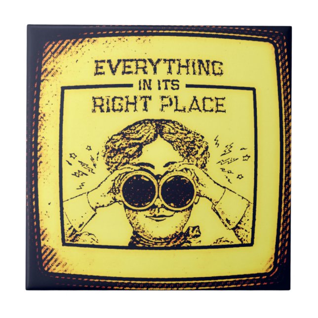 Everything In Its Right Place - Retro Adventurer Tile (Front)