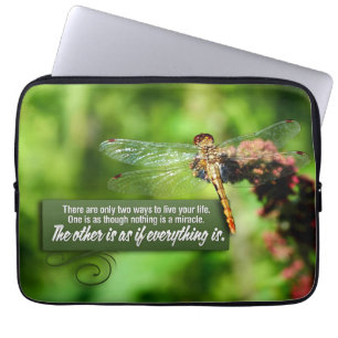 "Everything is a miracle" Inspirational Quote Laptop Sleeve