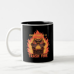 Everything is a Trash Fire Two-Tone Coffee Mug
