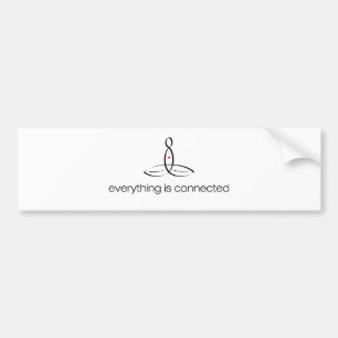 Everything Is Connected - Black Regular style Bumper Sticker