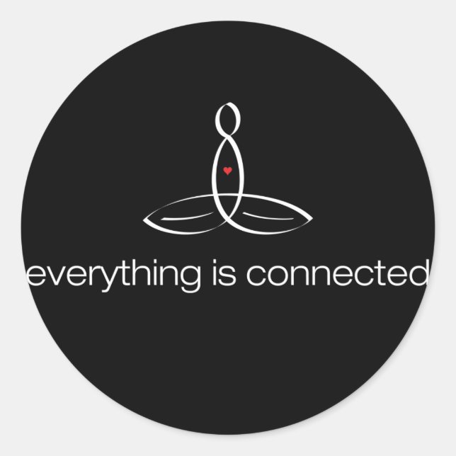 Everything Is Connected - White Regular style Classic Round Sticker (Front)