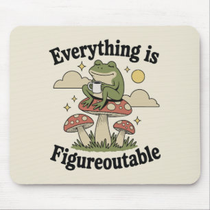 Everything is figureoutable frog with coffee mouse mat