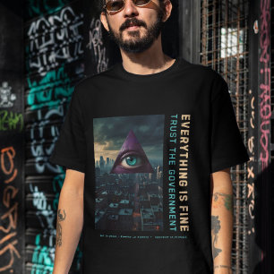 Everything Is Fine Dystopian Cyberpunk Tee 