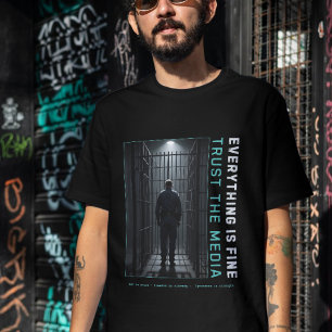 Everything Is Fine Dystopian Cyberpunk Tee Media