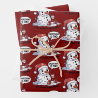 Everything Is Fine Just Having a Meltdown Snowman