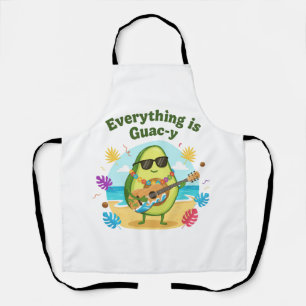 Everything Is Guac-y Funny Avocado Beach Pun Apron