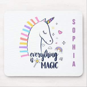 Everything Is Magical Unicorn Mouse Mat
