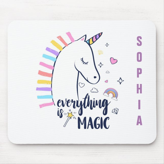 Everything Is Magical Unicorn Mouse Mat (Front)
