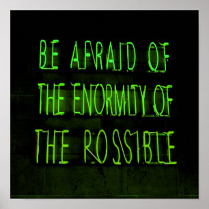 Everything is Possible Green Neon Poster