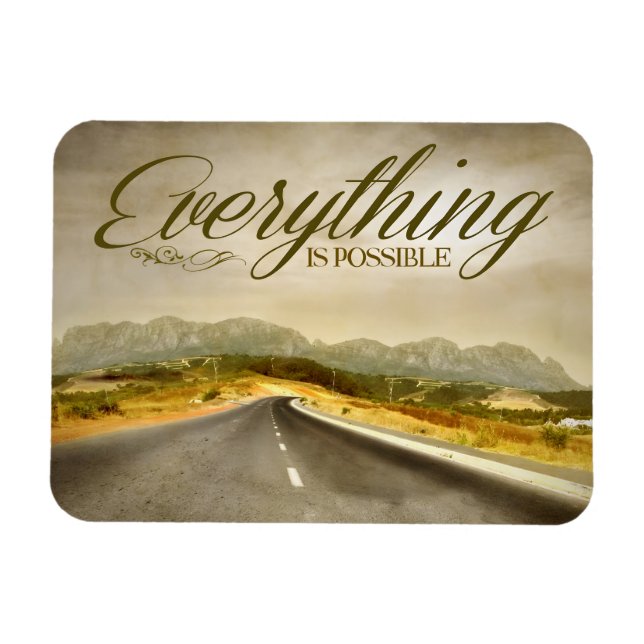 "Everything is possible" Motivation Affirmation Magnet (Horizontal)