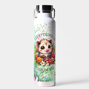 Everything is Possum-ble   Inspirational Pun Water Bottle