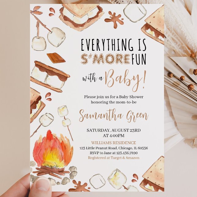 Everything is S'more Fun Baby Shower Invitation (Creator Uploaded)