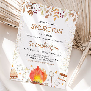 Everything is S'more Fun Baby Shower Invitation
