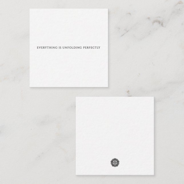 Everything Is Unfolding Perfectly Flat Note Card (Front/Back)