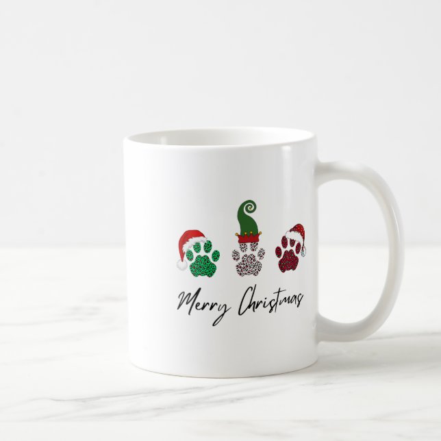 Everything Italian Greyhound Merry Christmas Paw P Coffee Mug (Right)