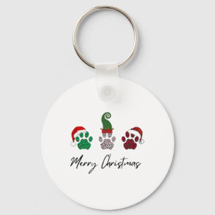 Everything Italian Greyhound Merry Christmas Paw P Key Ring