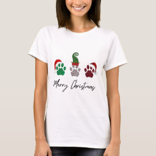 Everything Italian Greyhound Merry Christmas Paw P T-Shirt