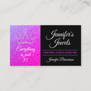 Everything just 5 dollar jewellery business card