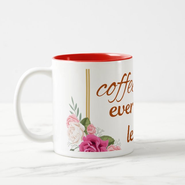 Everything letters Two-Tone coffee mug (Left)