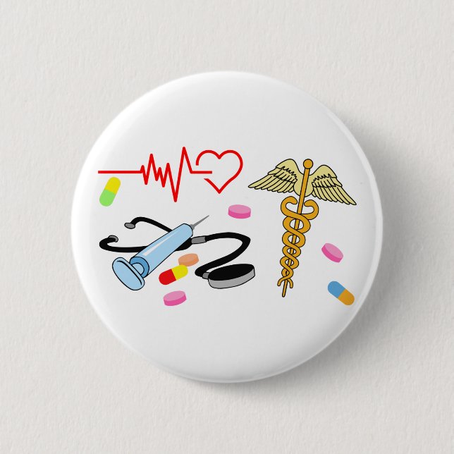 Everything medical 6 cm round badge (Front)