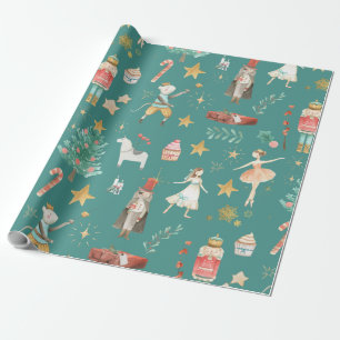 Everything Nutcracker Christmas Green  Wrapping Paper