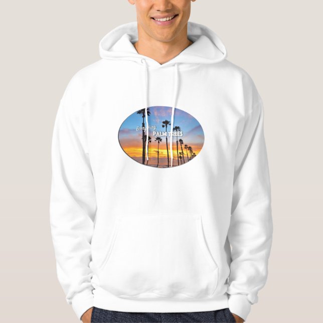 Everything Palm Tree Hoodie Photo - Debbie Colwell (Front)