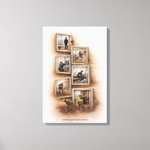 Everything Starts at the Bottom Canvas Print