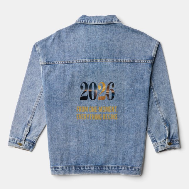 Everything starts from a single moment. denim jacket (Back)