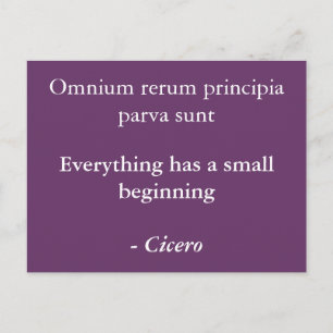 Everything starts small postcard