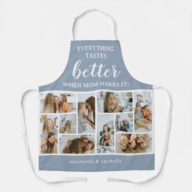 Everything Tastes Better' Photo Collage Mum Gift Apron (Front)