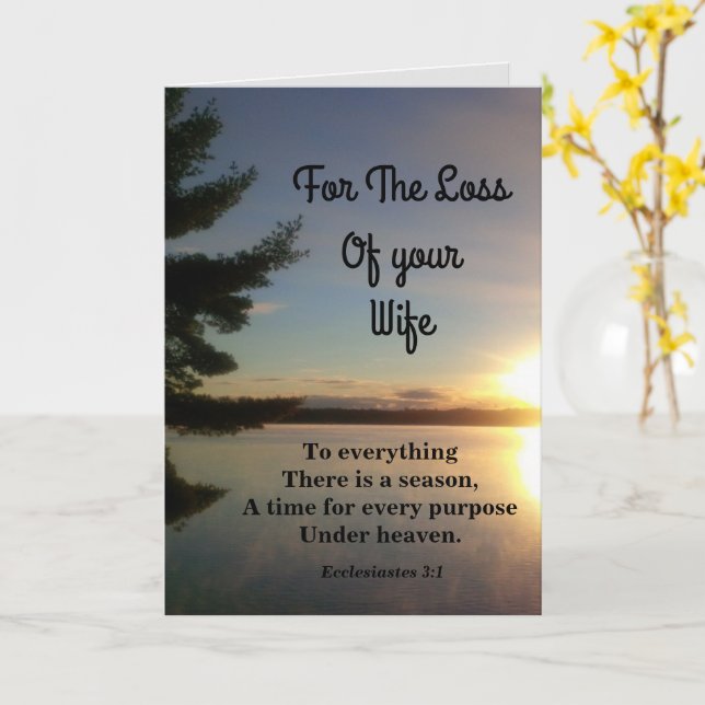 Everything There Is A Season Wife Sympathy Card (Yellow Flower)