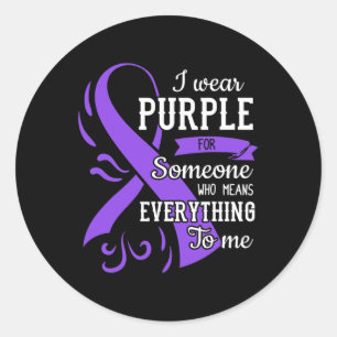 Everything To Me Epilepsy Day Purple Ribbon Epilep Classic Round Sticker